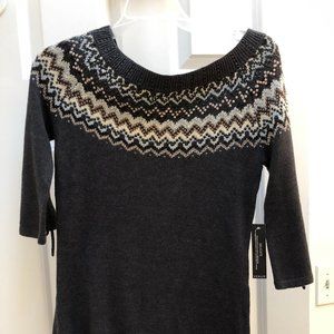 New Venus  adorable sweater with beaded pattern.